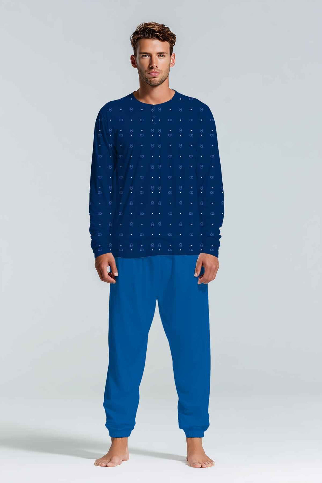 Pigiama Uomo Lungo Kiwear Morbido Jersey