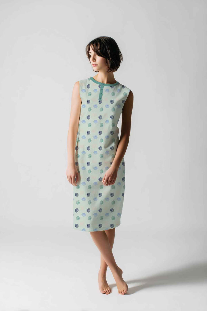 Kiwear Camicia da notte Donna Jersey Smanicata