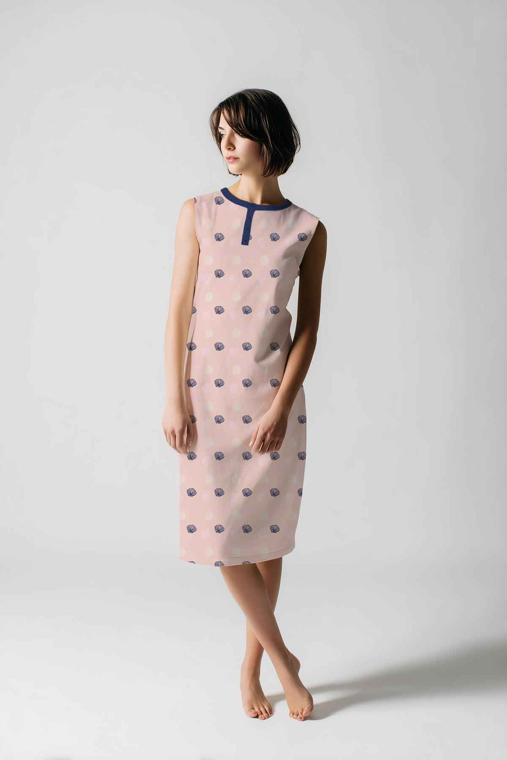 Kiwear Camicia da notte Donna Jersey Smanicata