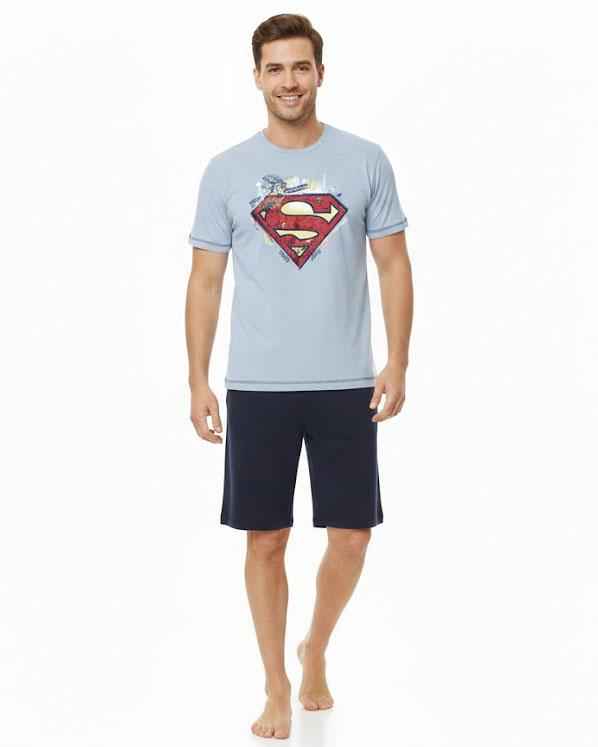 Pigiama Uomo Mezza Manica Pantalone Corto