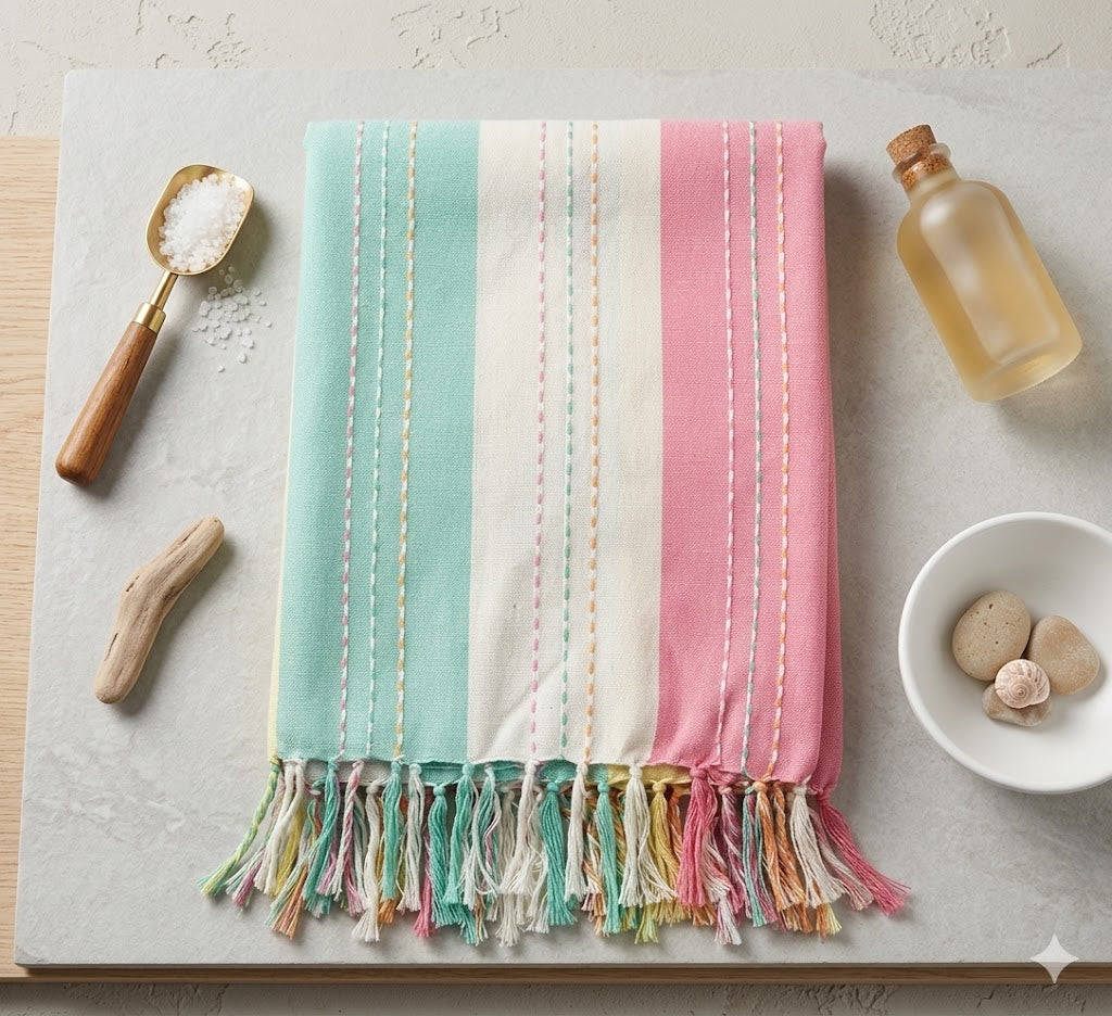 Fouta 90X170 Cm - Disegno Safi - KISENE' per il Massimo Comfort