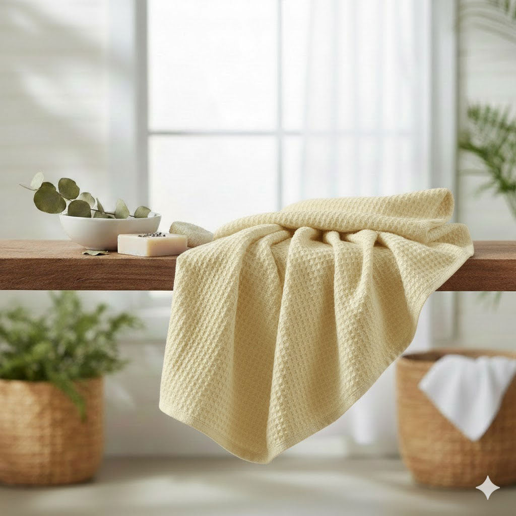 Telo Bagno Nido d'Ape Kisené - KISENE' per il Massimo Comfort in Tessuto Morbido