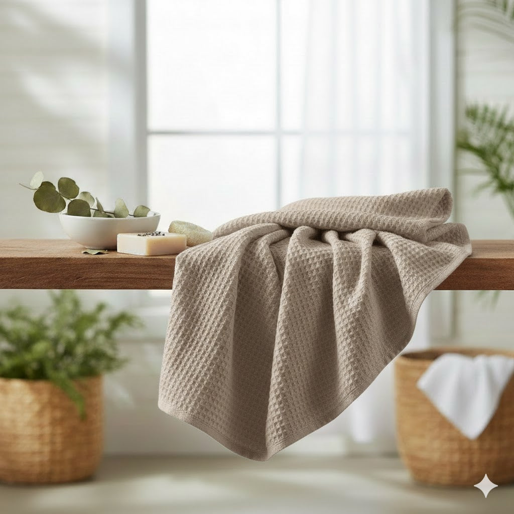 Telo Bagno Nido d'Ape Kisené - KISENE' per il Massimo Comfort in Tessuto Morbido