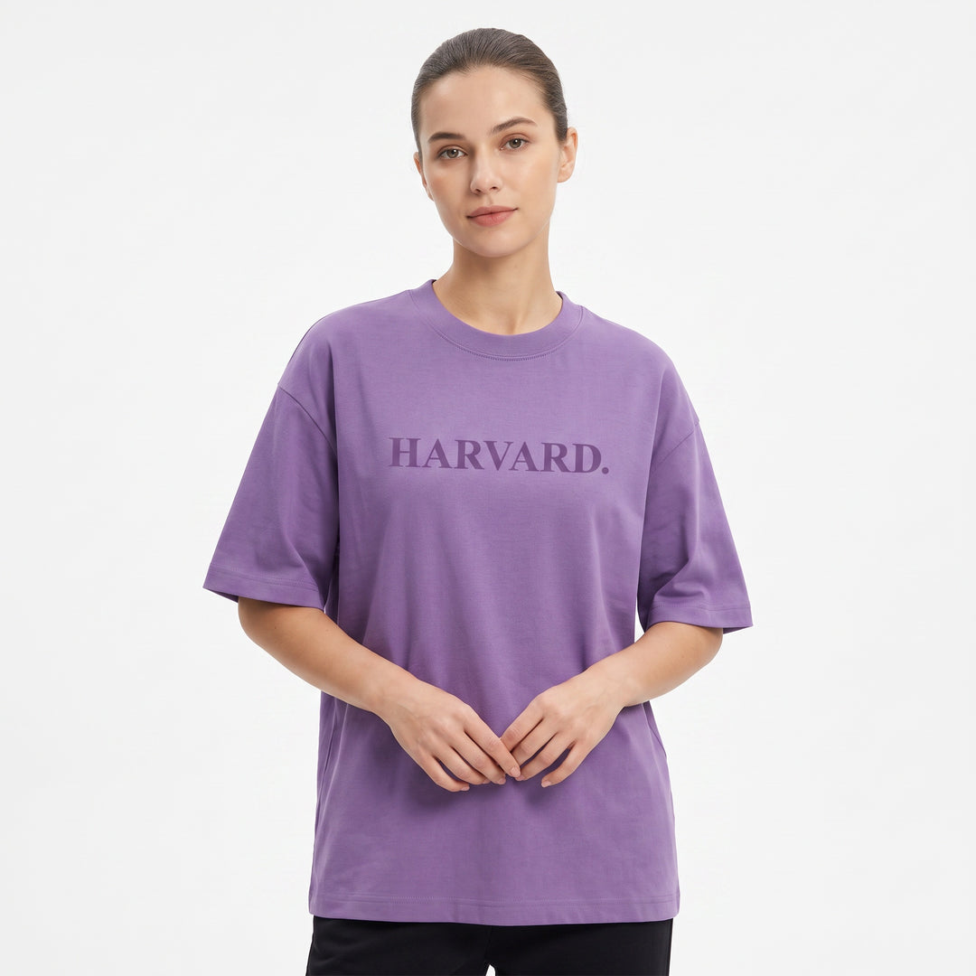 Harvard Jersey T-Shirt Donna Maniche Corte Taglio Corto