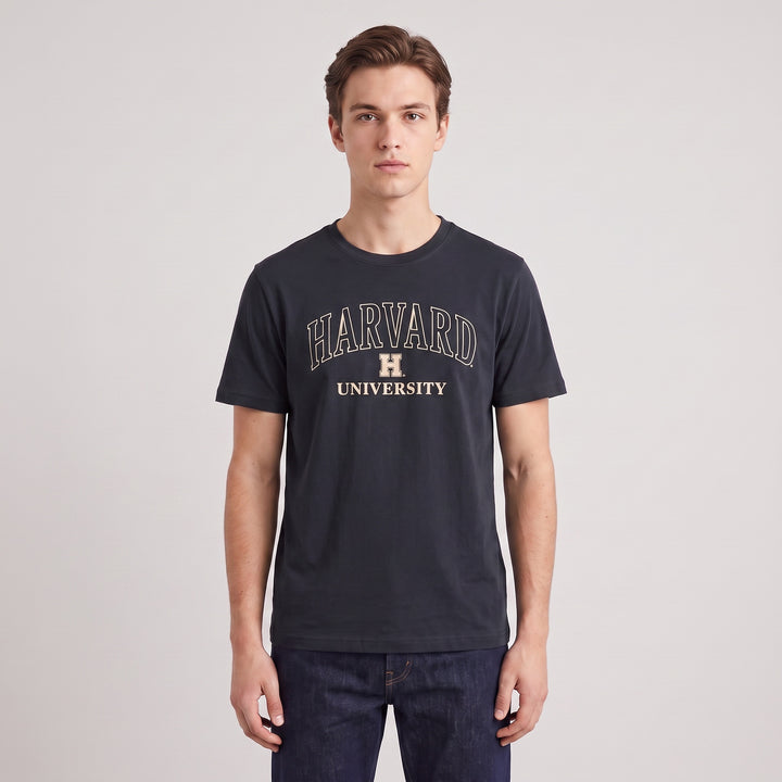 T-shirt Harvard U Unisex Manica Corta - Stile Universitario Classico