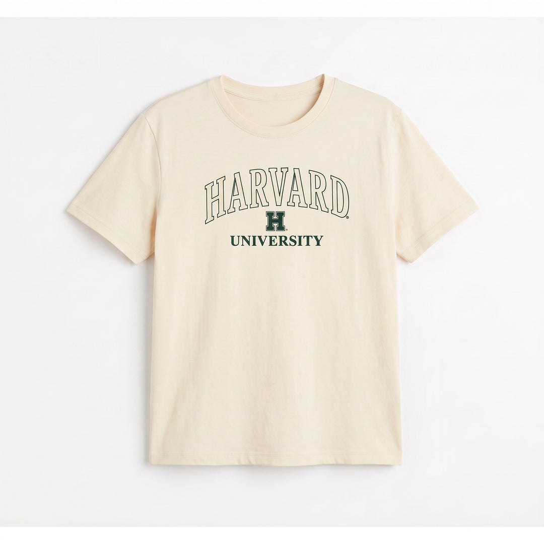T-shirt Harvard U Unisex Manica Corta - Stile Universitario Classico