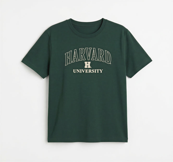 T-shirt Harvard U Unisex Manica Corta - Stile Universitario Classico