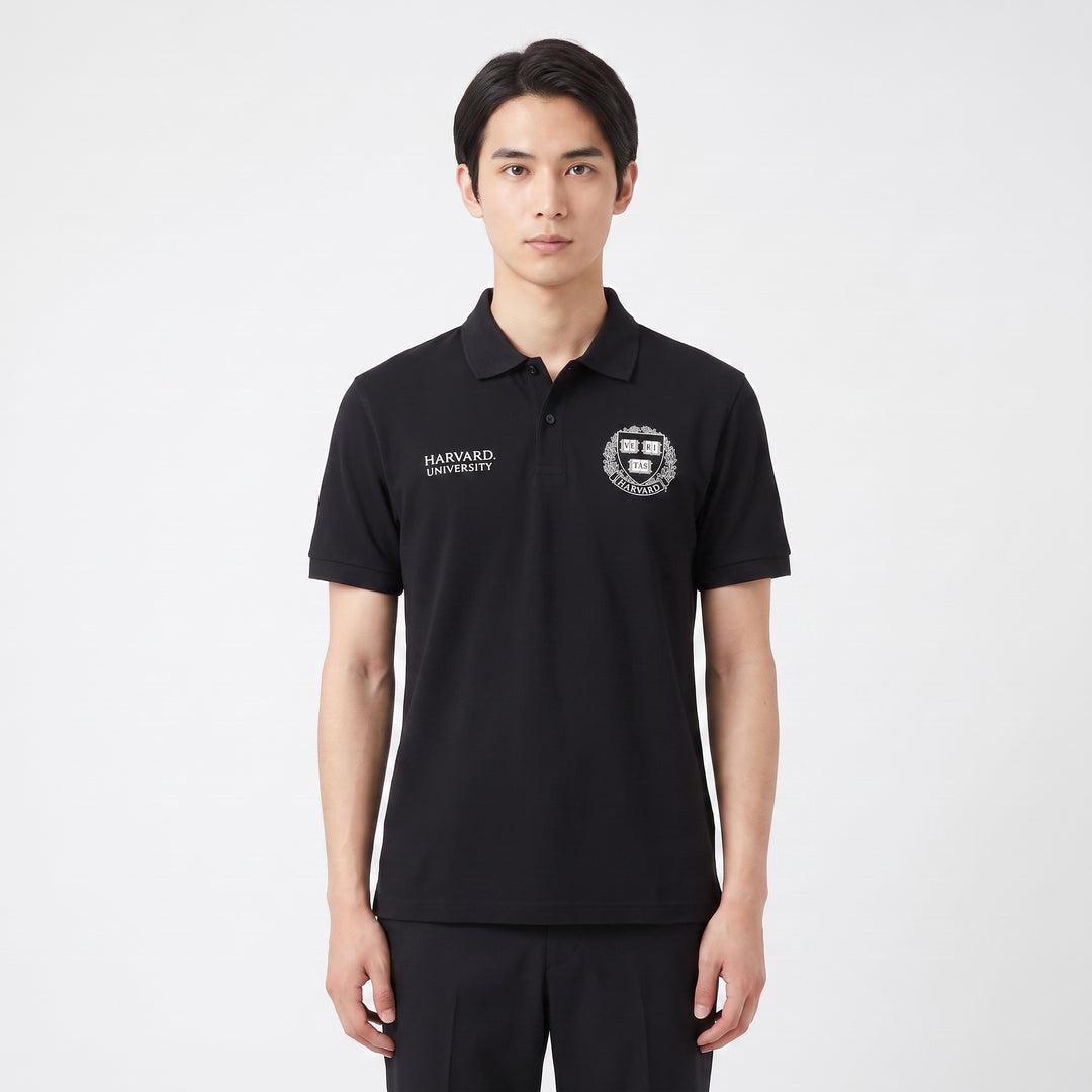 Polo Harvard Unisex Manica Corta - Stile Classico Universitario