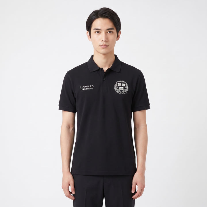 Polo Harvard Unisex Manica Corta - Stile Classico Universitario