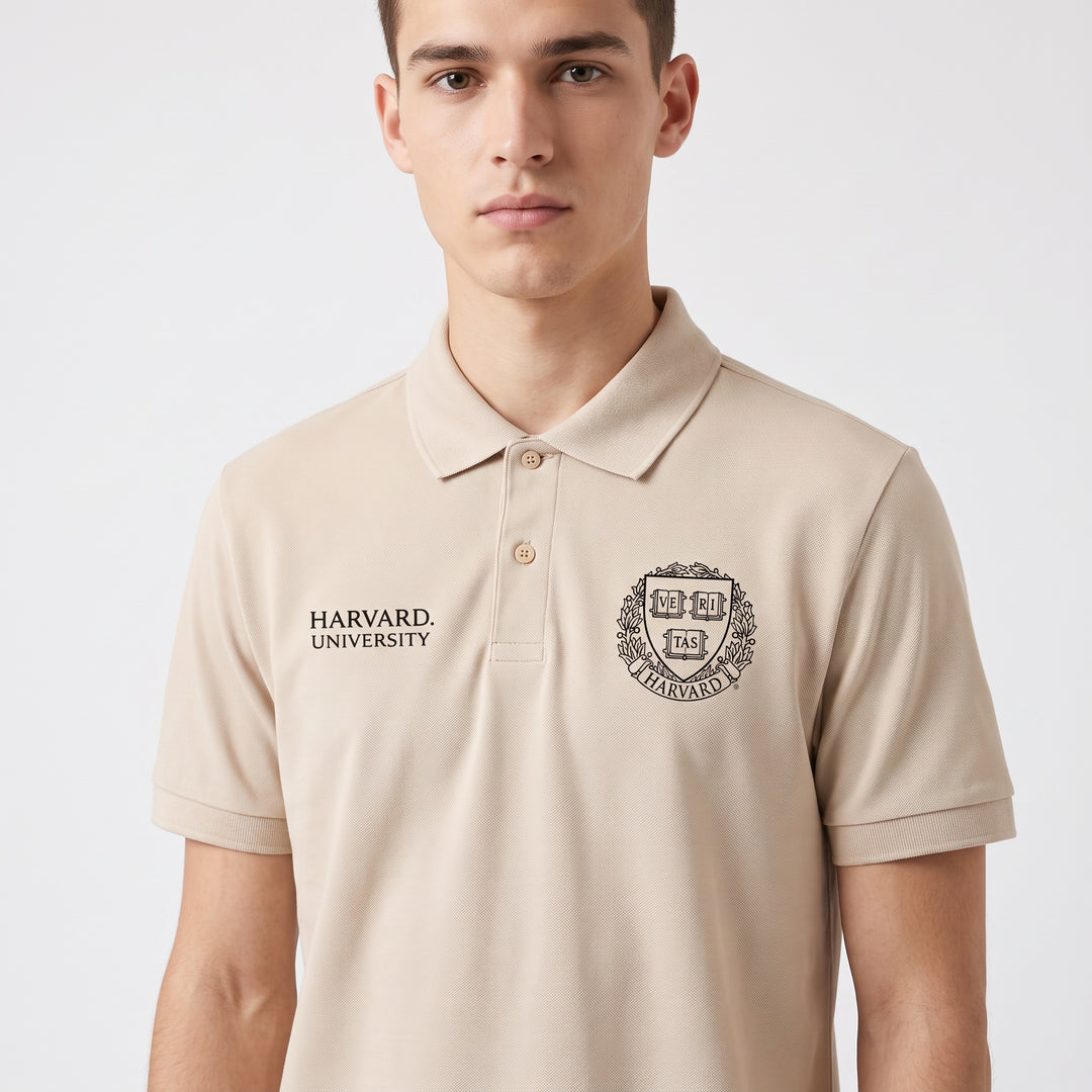 Polo Harvard Unisex Manica Corta - Stile Classico Universitario