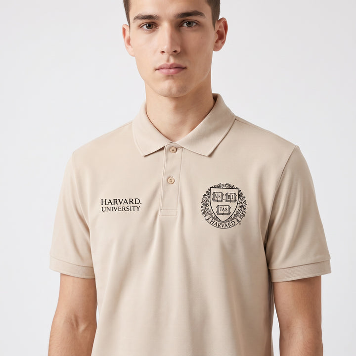 Polo Harvard Unisex Manica Corta - Stile Classico Universitario