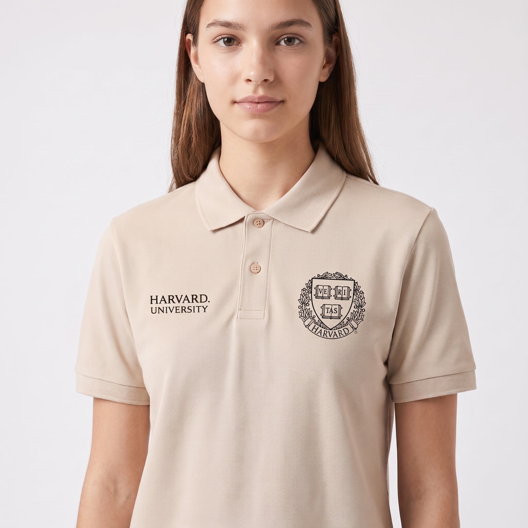 Polo Harvard Unisex Manica Corta - Stile Classico Universitario