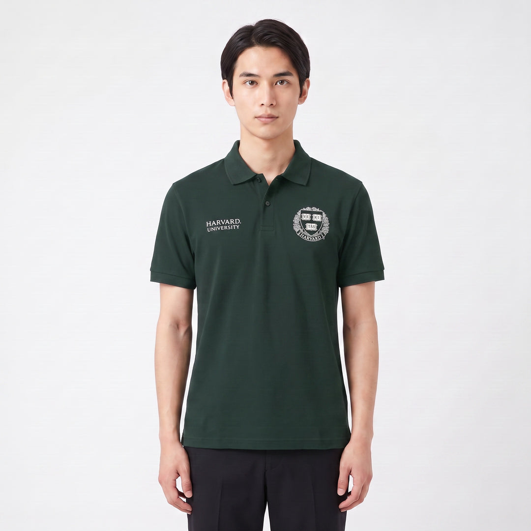 Polo Harvard Unisex Manica Corta - Stile Classico Universitario
