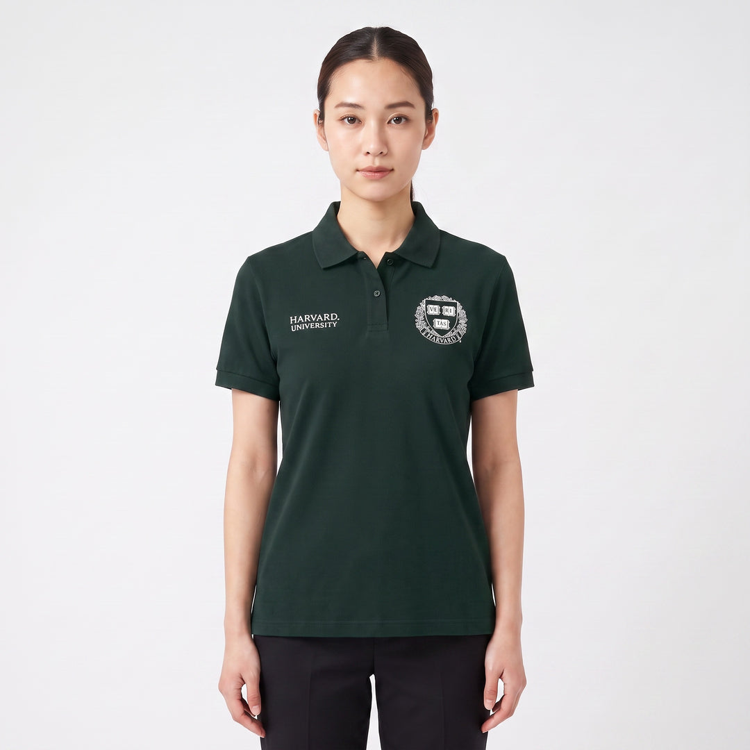 Polo Harvard Unisex Manica Corta - Stile Classico Universitario