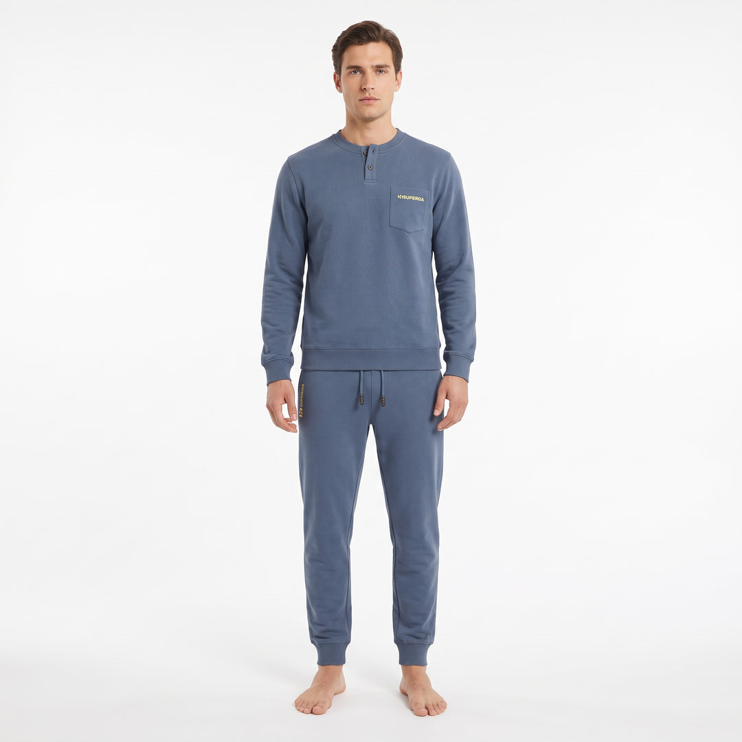 Pigiama Uomo Jersey Garzato Superga - Lungo e Morbido