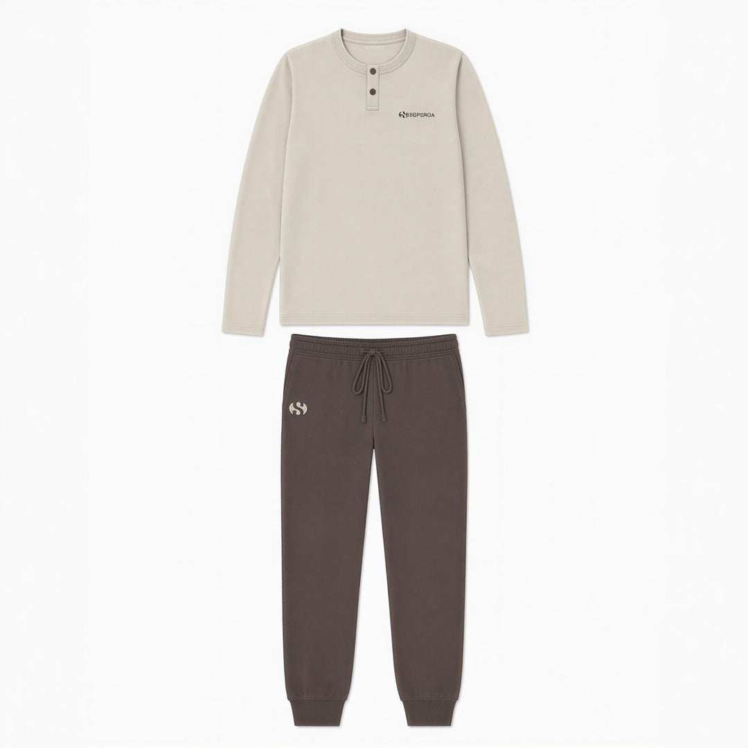 Superga Jersey Garzato - Pigiama Uomo Lungo Morbido