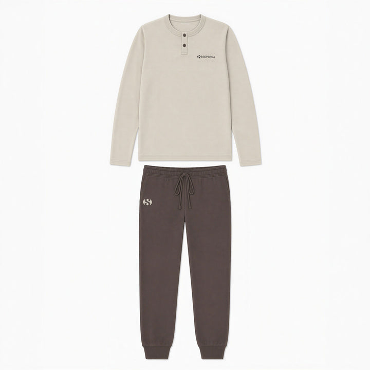 Superga Jersey Garzato - Pigiama Uomo Lungo Morbido