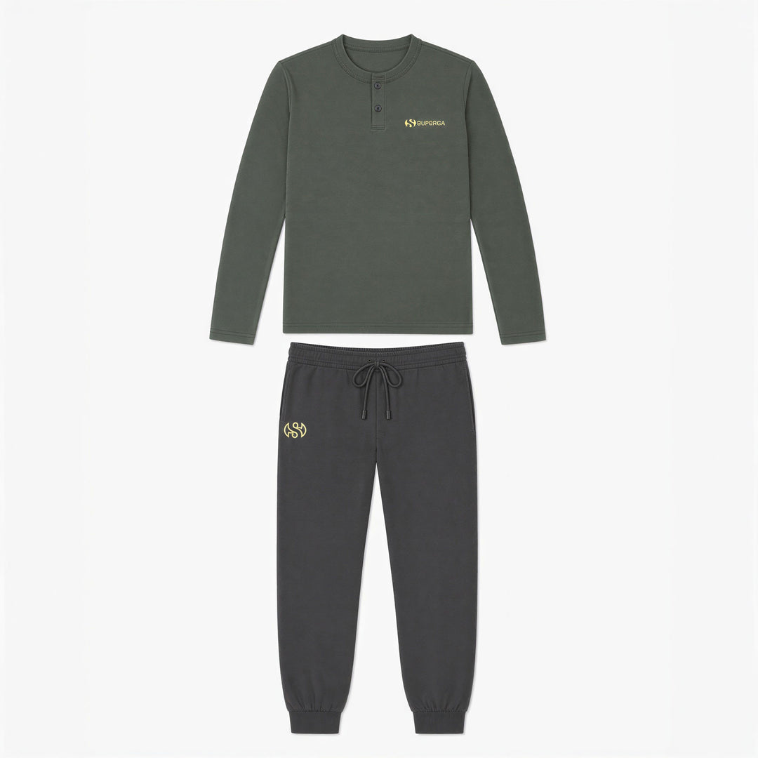 Superga Jersey Garzato - Pigiama Uomo Lungo Morbido