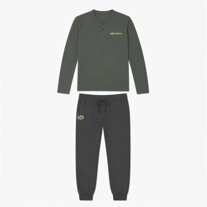 Superga Jersey Garzato - Pigiama Uomo Lungo Morbido