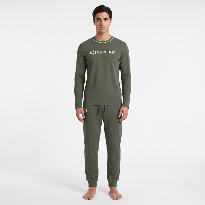 Pigiama Uomo Superga Jersey Garzato - Comfort Lungo