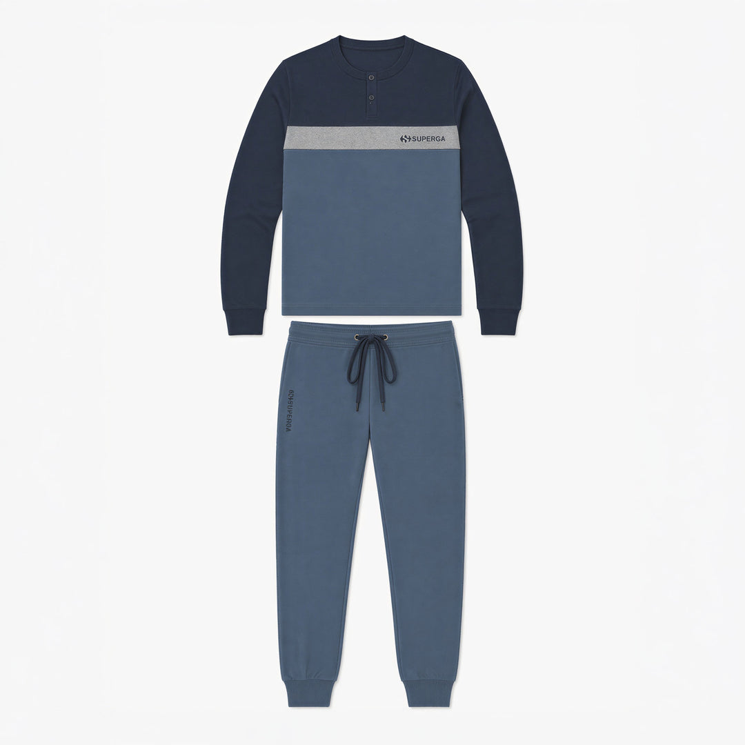 Superga Pigiama Uomo Garzato Lungo - Jersey Comfort