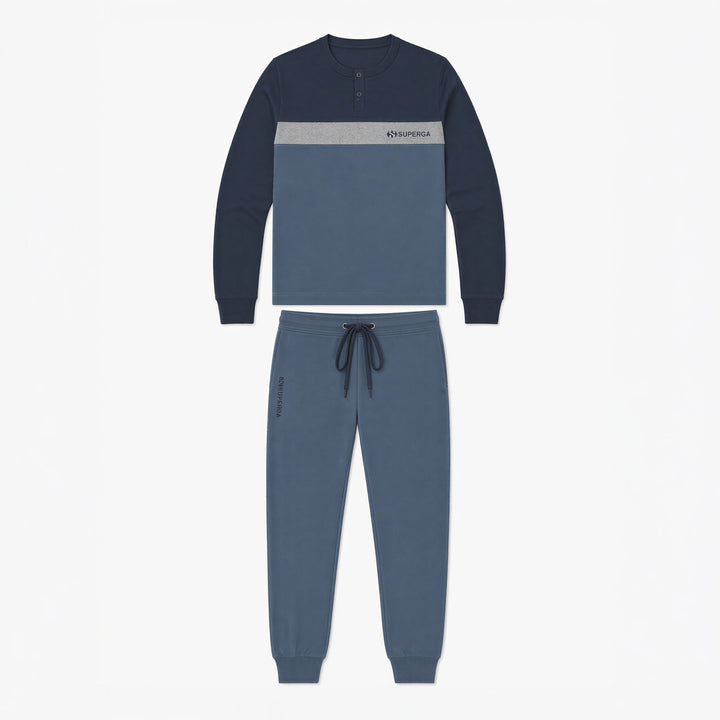 Superga Pigiama Uomo Garzato Lungo - Jersey Comfort