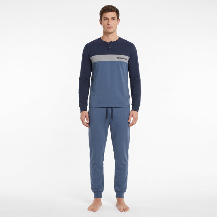 Superga Pigiama Uomo Garzato Lungo - Jersey Comfort
