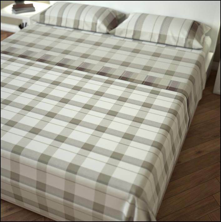 Completo Letto Flanella Disegno Tartan - - KISENE'