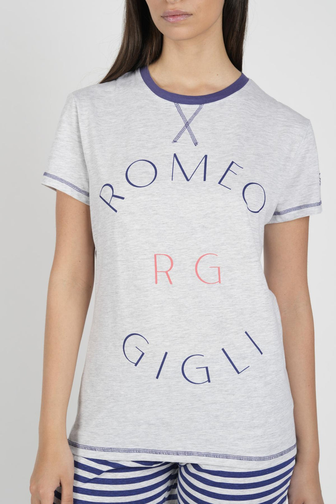 Pigiama Donna Mezza Manica Pantalone Corto
