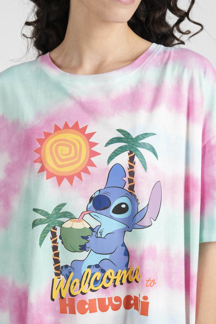 Maxi T-Shirt Donna Mm Jersey Disegno Stitch - - DISNEY/MARVEL