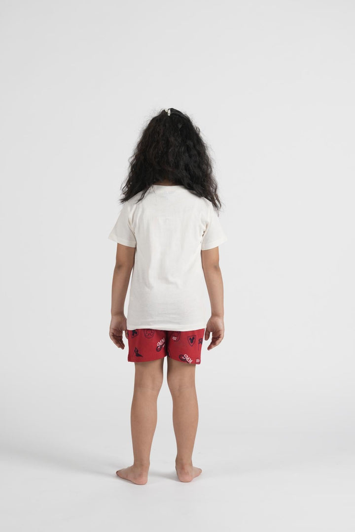 Pigiama Bimba Mezza Manica Pantalone Corto Disegno Minnie - Kisené