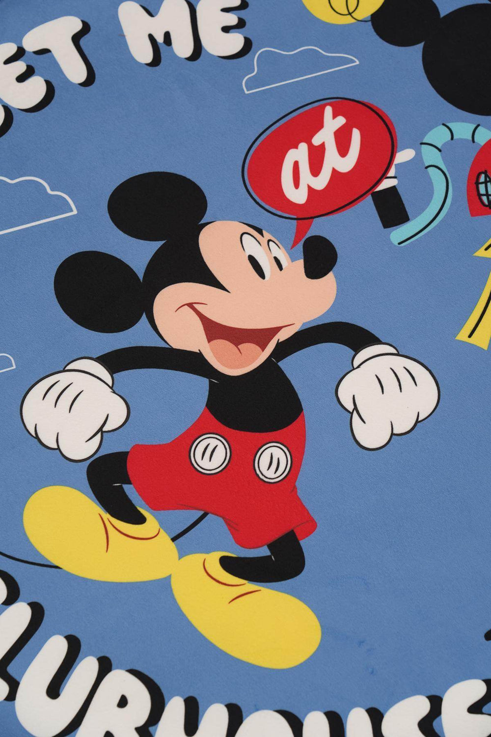 Tappeto Rotondo diametro 90 Disegno Mickey Antiscivolo - - DISNEY/MARVEL
