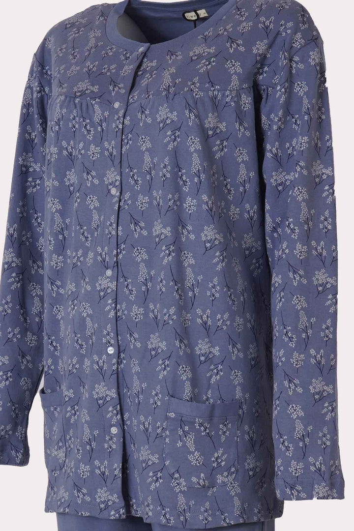 Pigiama Lungo Donna KIWEAR Caldo Cotone