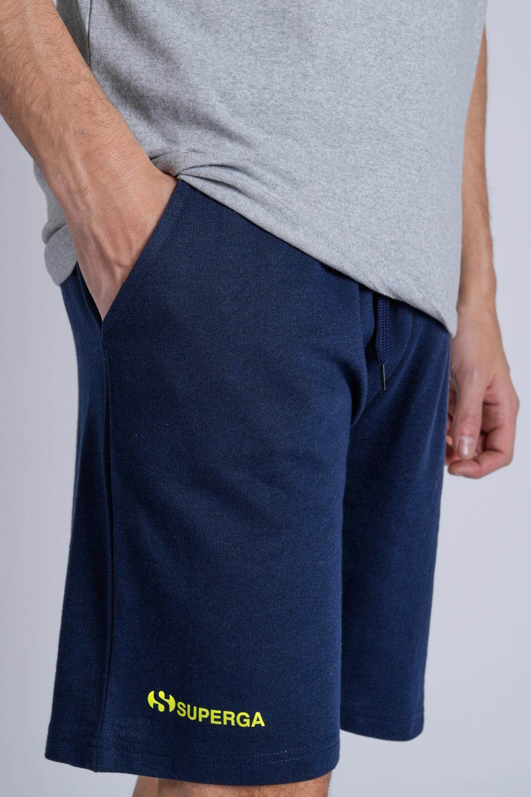 Pigiama Uomo Mezza Manica Jersey Pantalone Corto Felpa Non Garzata - - SUPERGA
