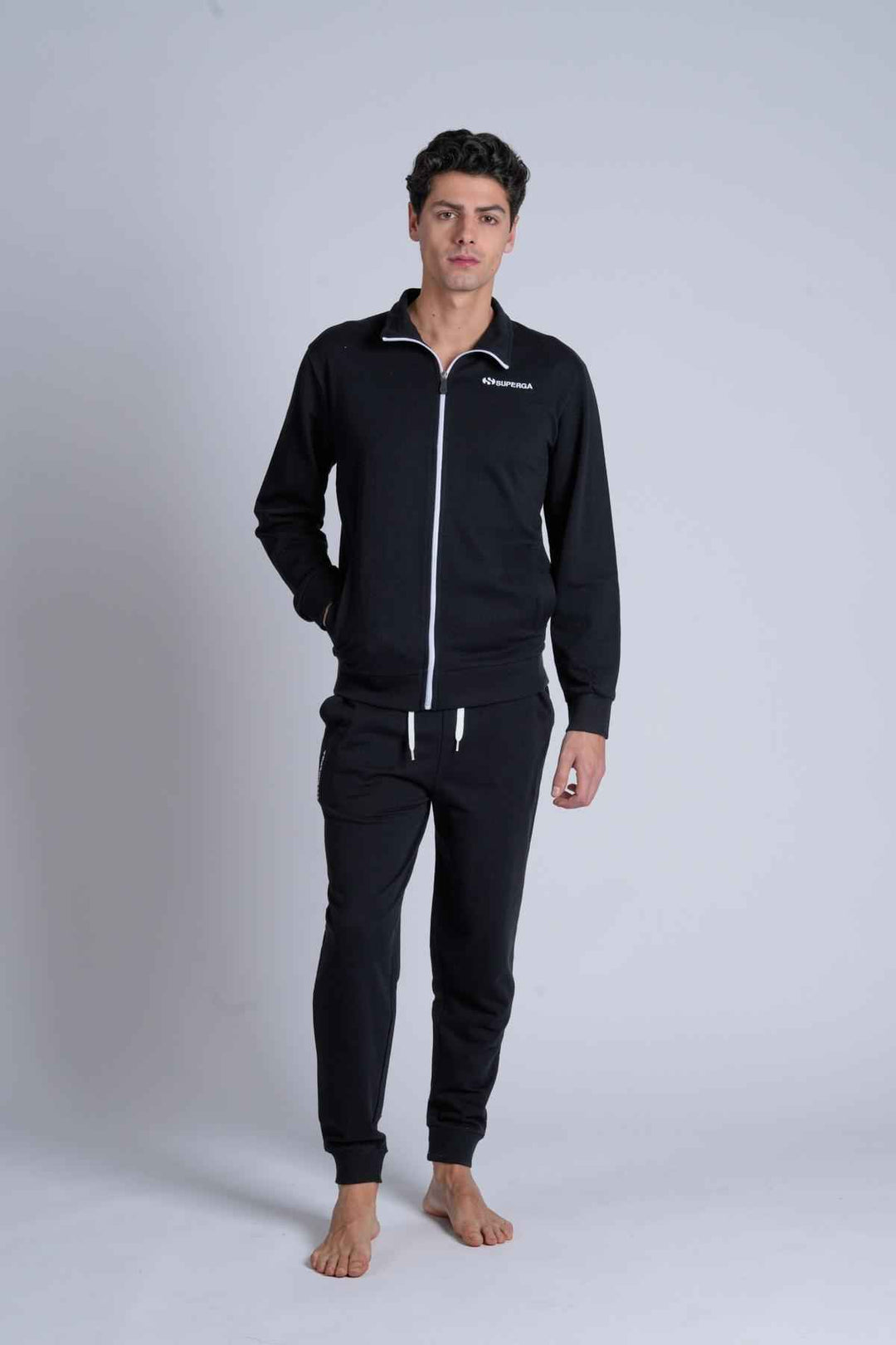 Felpa Uomo Superga non garzata con full zip