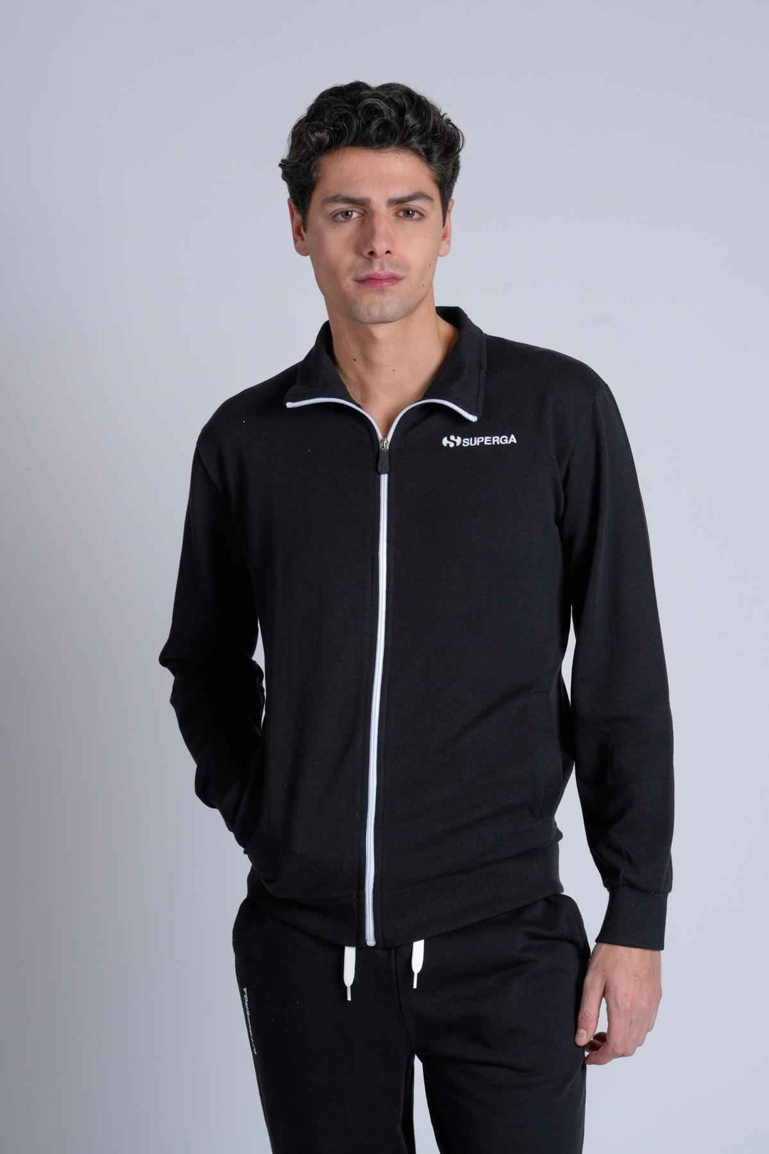 Felpa Uomo Superga non garzata con full zip