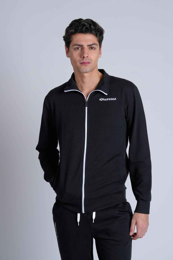 Felpa Uomo Superga non garzata con full zip
