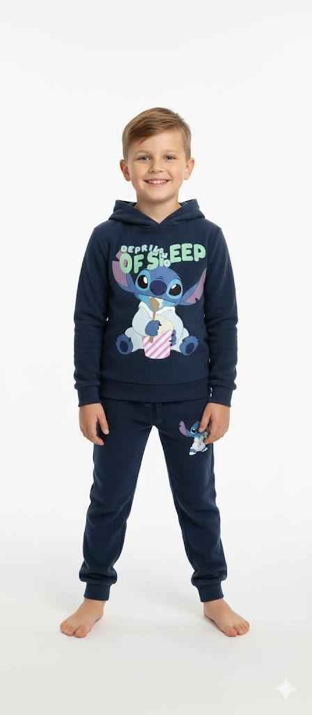 Pigiama in Felpa con Cappuccio Bimbo Stitch